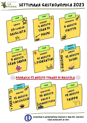 2022 agosto Settimana gastronomica
