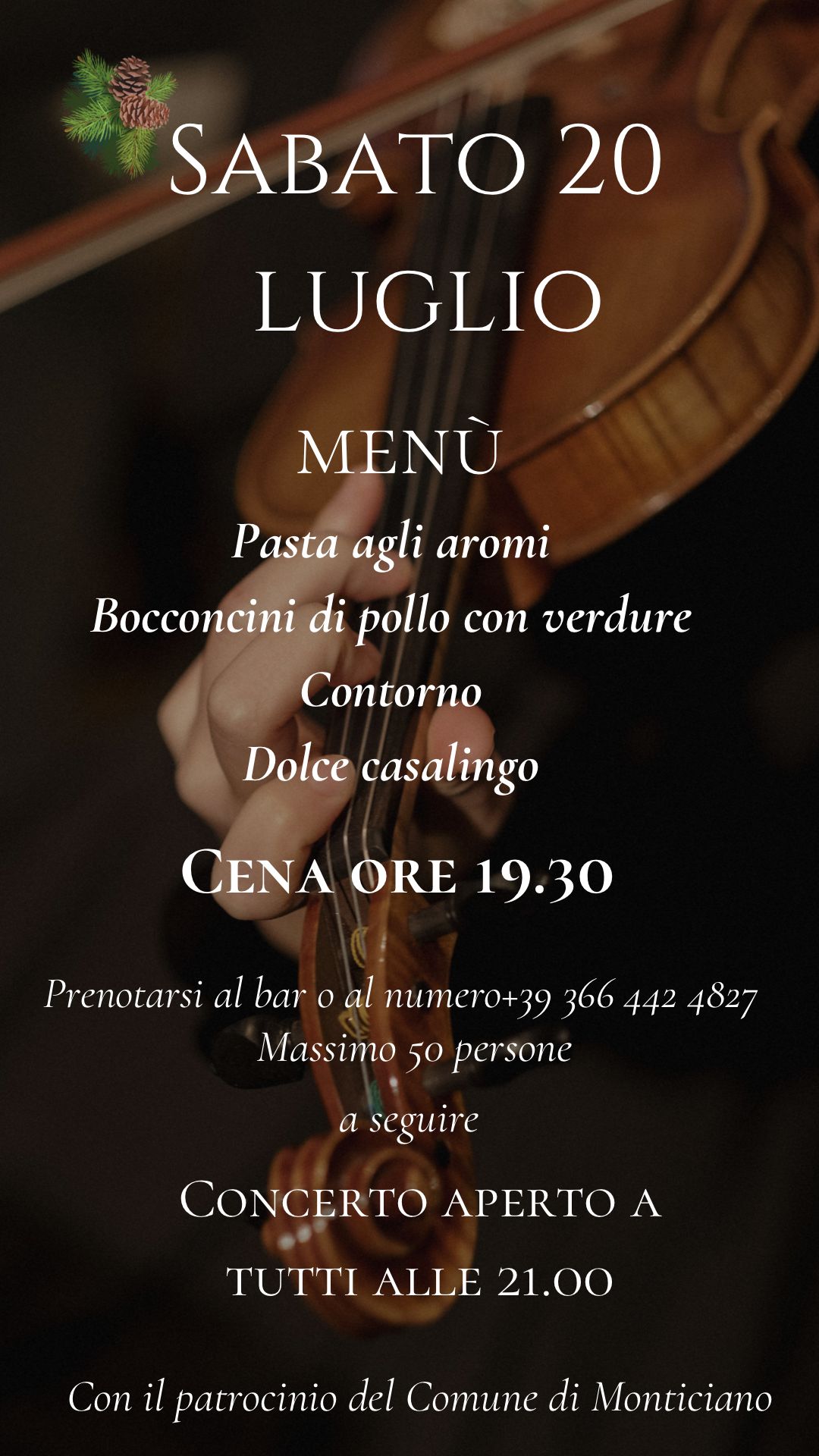2024 lug 20sabato Cena e concerto
